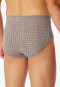 Sports briefs with fly clay red patterned - Fine Interlock