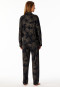 Pyjama Interlock Ginkgo schwarz bedruckt - Modern Nightwear