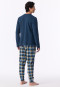 Pigiama lungo con polsini, blu intenso - Casual Essentials