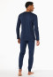 Lange pyjama met manchetten, deep sea blue - Casual Essentials