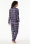 Pyjama long flanelle indigo à carreaux - selected! Premium Warming