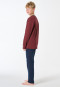 Lange pyjama bergen wijnrood - Nightwear