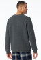 Donkergrijs gedessineerd sweatshirt - Mix+ Relax