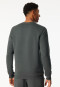 Donkergroen gedessineerd sweatshirt - Mix+ Relax