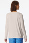 Shirt long-sleeve v-neck off-white - Mix+Relax
