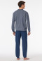 Long pyjamas with blue patterned cuffs - Comfort Essentials