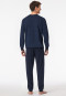 Pyjamas long pyjamas cuffs checks midnight blue - Comfort Essentials
