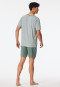 Short pyjamas striping V-neck khaki - Long Life Soft