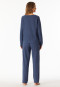 Schlafanzug lang jeansblau - Casual Nightwear