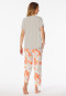 Schlafanzug lang 7/8-Hose Blumen grau-jaspe - selected! premium