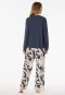 Pyjamas long pyjamas flowers graphite - selected! premium