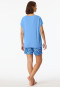 Schlafanzug kurz Interlock hellblau - Modern Nightwear