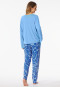 Schlafanzug lang Interlock hellblau - Modern Nightwear