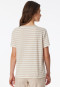 Shirt kurzarm Leinen Biobaumwolle Streifen off-white - Mix+Relax