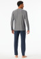 Long pyjamas striping midnight blue - Selected Premium Jacquard