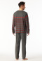 Pyjamas long pyjamas striped dark grey mottled - Casual Nightwear
