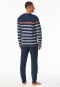 Pyjama long rayures bleu nuit - Casual Nightwear