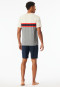 Schlafanzug kurz Ringel hellrot - Casual Nightwear