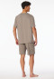 Short pyjamas with button placket clay - Fine Interlock