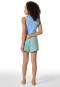 Schlafanzug kurz Doppelripp Streifen aquarium - Nightwear