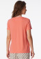 Shirt short sleeve v-neck peach - Mix+Relax
