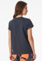 Shirt kurzarm tiefer V-Ausschnitt graphit - Mix+Relax