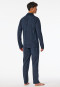 Pyjama lang Knopfleiste graphit - Fine Interlock