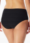 Bikini panty jersey recycled stripes black - aqua
