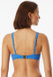 Bikini con ferretto in jersey riciclato a strisce aquarium - Aqua