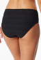 Bikini briefs retro jersey recycled stripes black - aqua