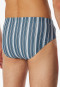 Swimming trunks with zipper pocket knitwear recycled stripes atlantic blue - Aqua
