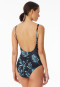 Badpak jersey gerecycled palmbomen multicolour - Aqua