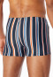 Swimming trunks with zipped pocket knitwear recycled stripes midnight blue - Aqua