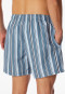 Swim trunks woven fabric recycled stripes atlantic blue - Aqua