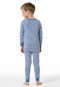 Schlafanzug lang Ringel jeansblau - Natural Love
