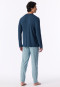 Deep Blue Long-Sleeved Pyjamas - Long Life Soft