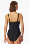 Swimsuit jersey recycled stripes black - aqua