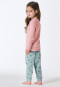 Pigiama lungo con polsini in spugna arcobaleno corallo - Nightwear