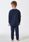 Schlafanzug lang Interlock Bündchen dunkelblau - Kids Nightwear