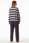 Pyjama lange frottee streepjes indigo - Casual Essentials