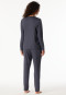 Lange pyjama bloemen grafiet - Comfort Interlock