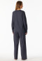 Lange pyjama v-hals bloemen grafiet - Comfort Interlock