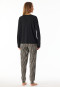 Lange pyjama manchetten Ginkgo zwart - Modern Nightwear