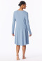 Camicia da notte a manica lunga in interlock grigio-blu - Modern Nightwear