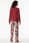 Lange pyjama aloë vera bloemen donkerrood - selected! premium