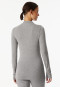 Shirt mit Rolli langarm grau-meliert - Premium Warming