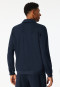 Sweatshirt lange mouwen polokraag ritssluiting nachtblauw - Mix+ Relax