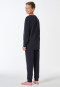 Pyjamas long sweatware cuffs navy - Teens Nightwear