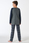 Schlafanzug lang Karo dunkelgrün - Teens Nightwear