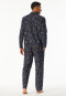 Pyjamas long flannel midnight blue print - X-Mas Family